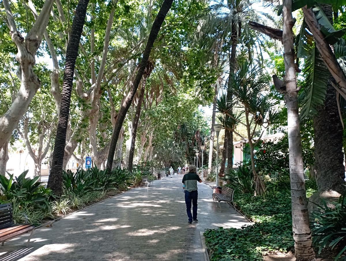 Un rincón del Parque de Málaga, esta semana.
