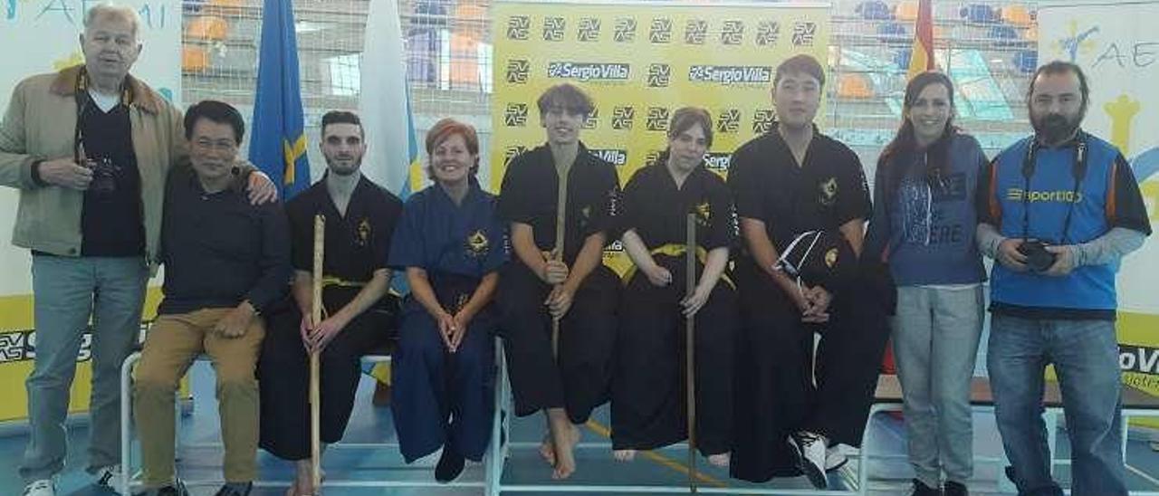 Los integrantes del Seo, en el Nacional de haidong gumdo.