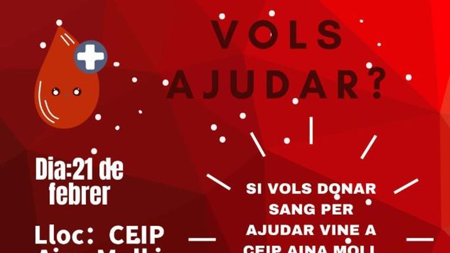 Uno de los pósters realizados por los alumnos para promocionar la donación de sangre