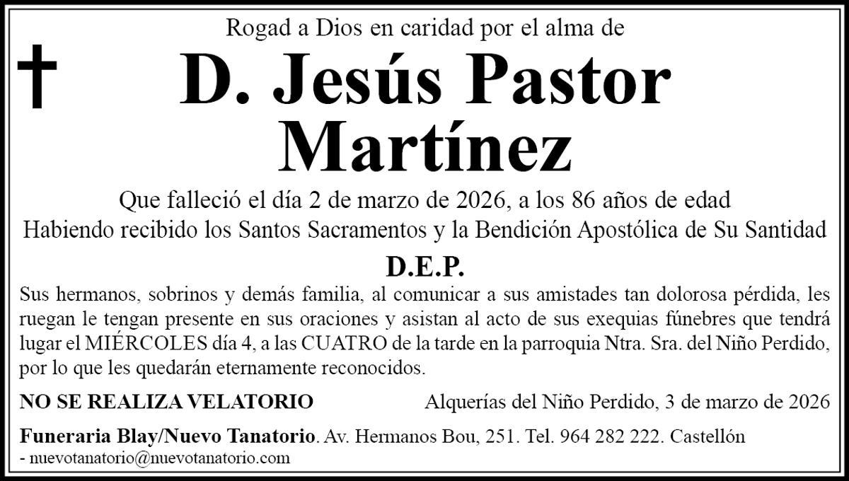 D. Jesús Pastor Martínez