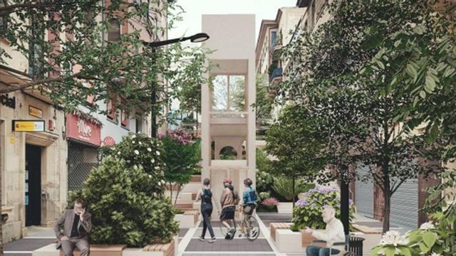 Así será la futura calle Manresa después de las obras, según una recreación. | SERVICIO ESPECIAL