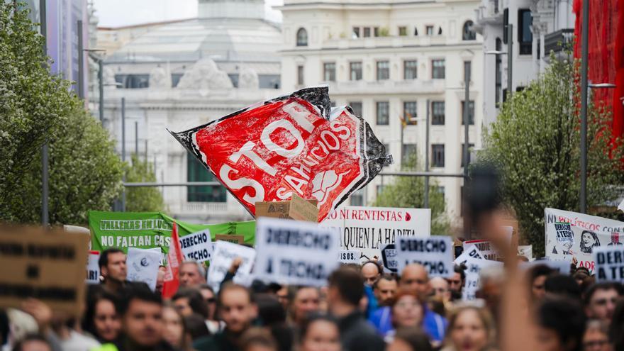 Miles de personas se manifiestan en Madrid y otras 39 ciudades por el derecho a una vivienda digna