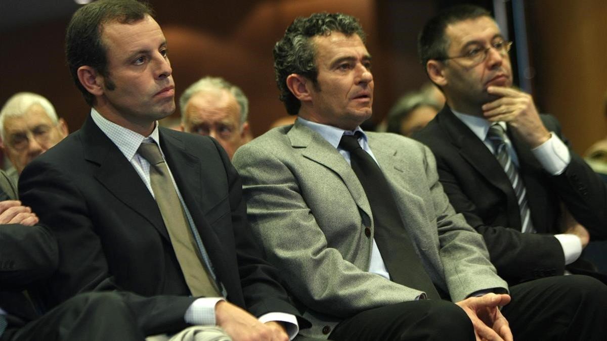 Rosell, Masferrer y Bartomeu.