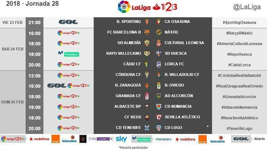 El Real Zaragoza-Oviedo, el domingo 25 de febrero a las 16:00 horas