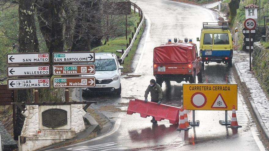 Nieva en la cumbre de Gran Canaria