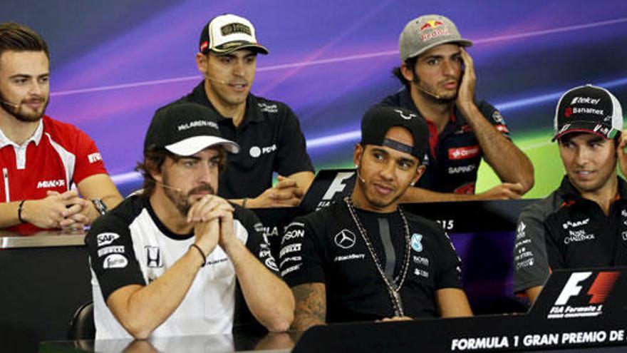 Fernando Alonso, en la rueda de prensa del GP de México.