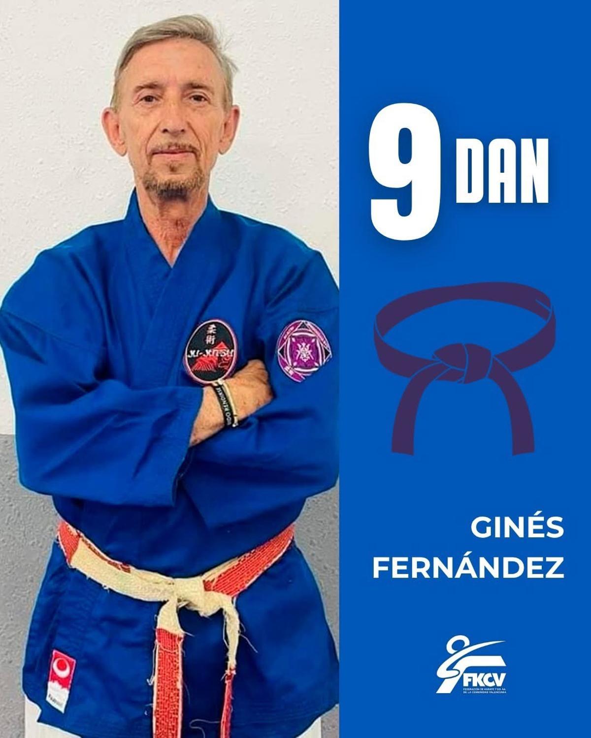 GINÉS FERNÁNDEZ. Novedo DAN Karate.
