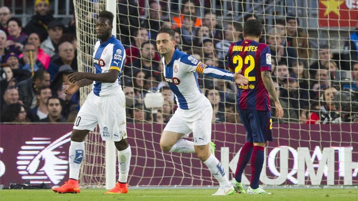 En diciembre de 2014, Sergio García marcó el último gol del Espanyol ante el Barça en Liga