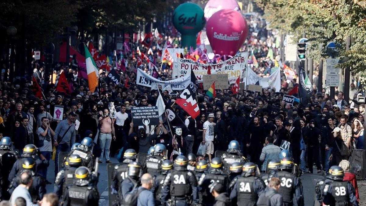 Manifestación en París.