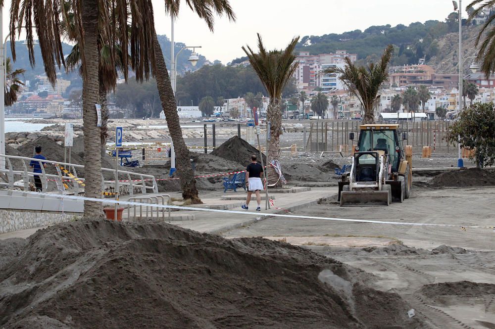 Málaga arregla sus playas tras el temporal