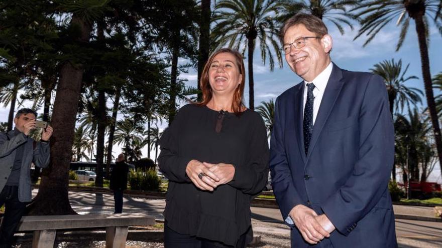 La presidenta de Baleares, Francina Armengol, y el de la Generalitat Valenciana, Ximo Puig.