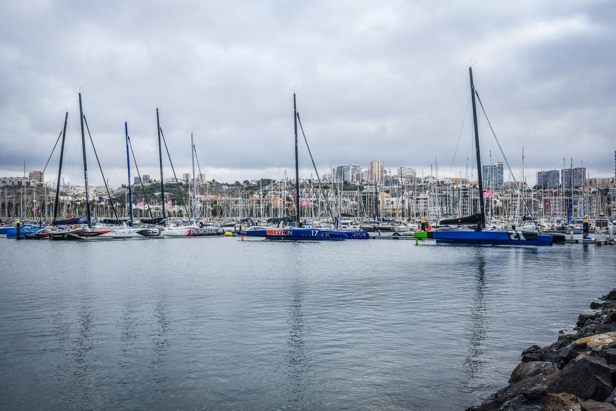 Trimaranes en el muelle deportivo