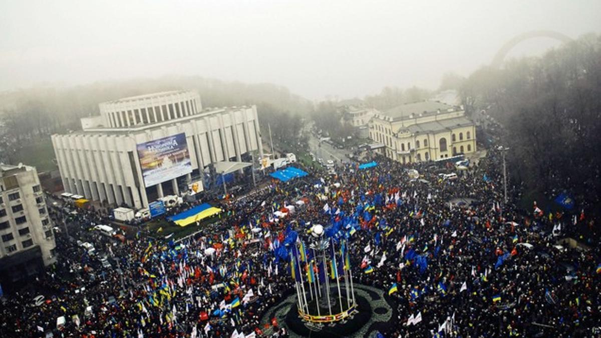 La manifestación de Kiev.