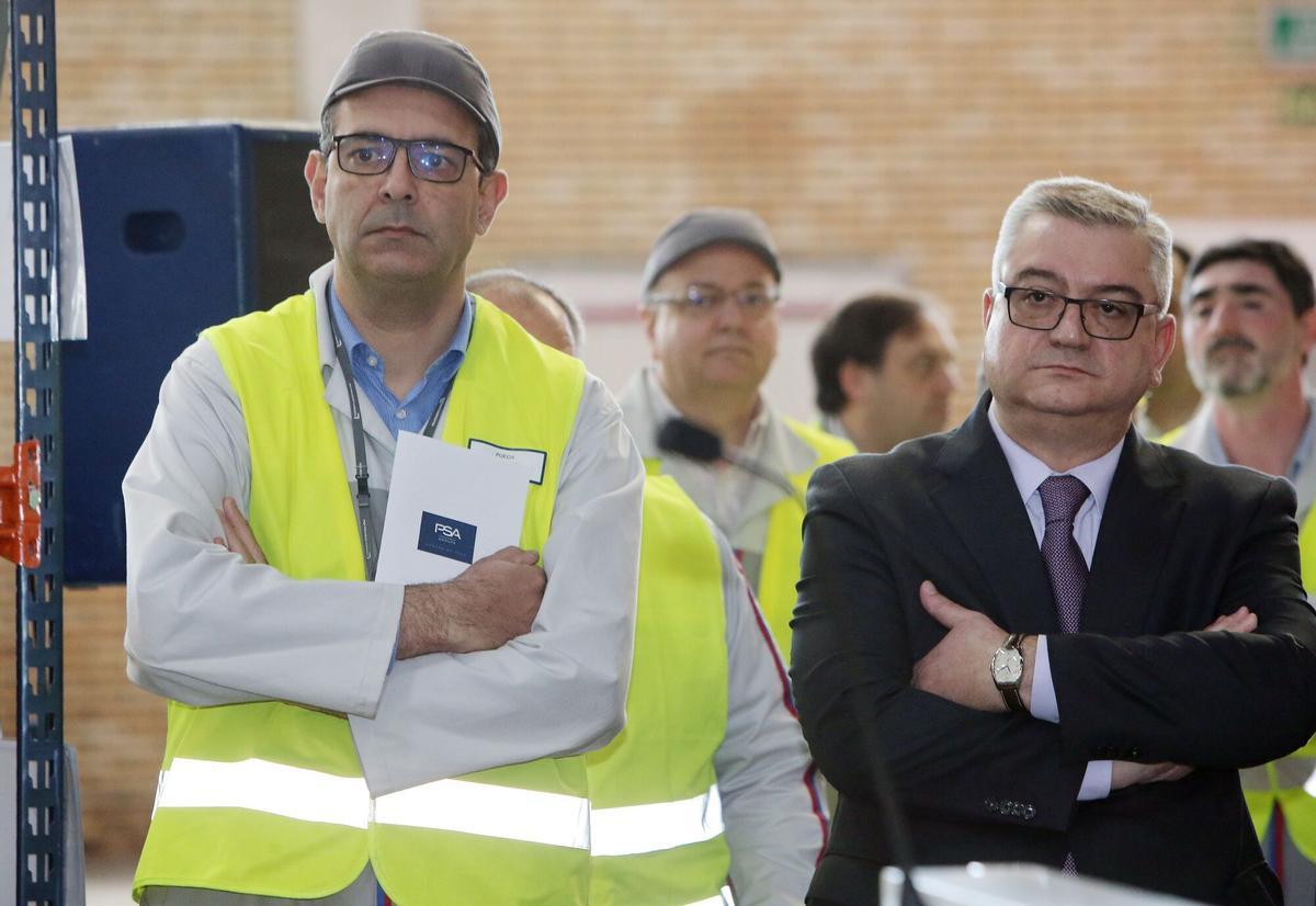 Frédéric Puech (izda.), en la planta de Balaídos.