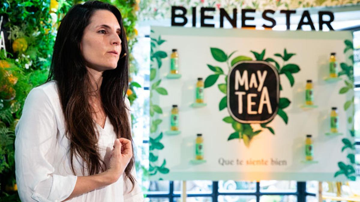 Maite Aguirre, Soy Yogi en la presentación de May Tea