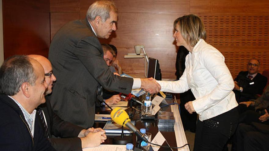 El conseller d&#039;Educació, Ernest Maragall, en la clausura del curs dels cicles d&#039;esquí alpí i surf de neu.