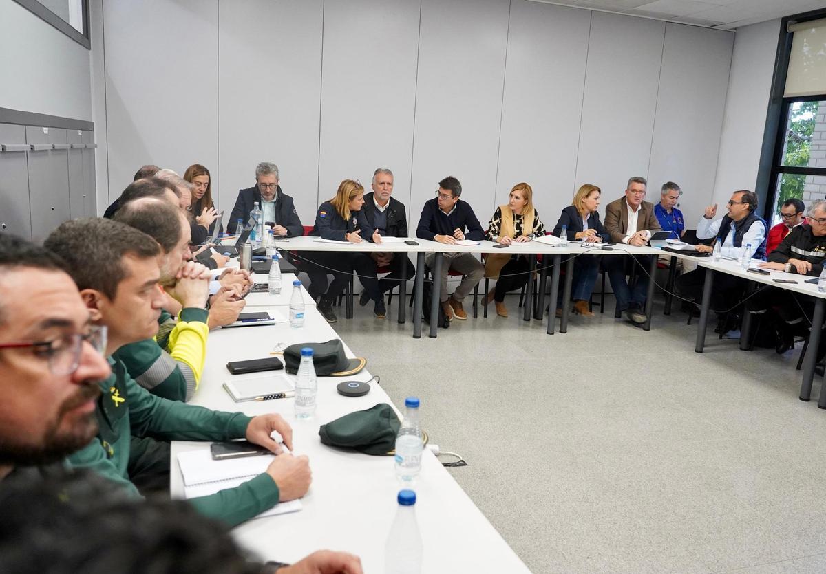 Reunión del Cecopi, días después de la dana.