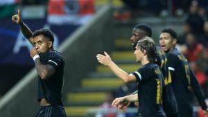 Rodrygo celebra su gol contra el Braga.