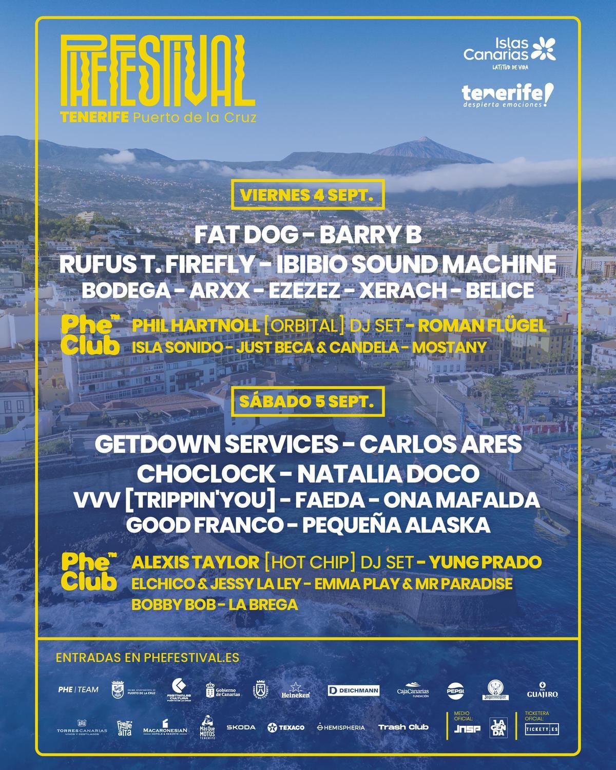 Cartel del Tenerife PHE Festival 2026