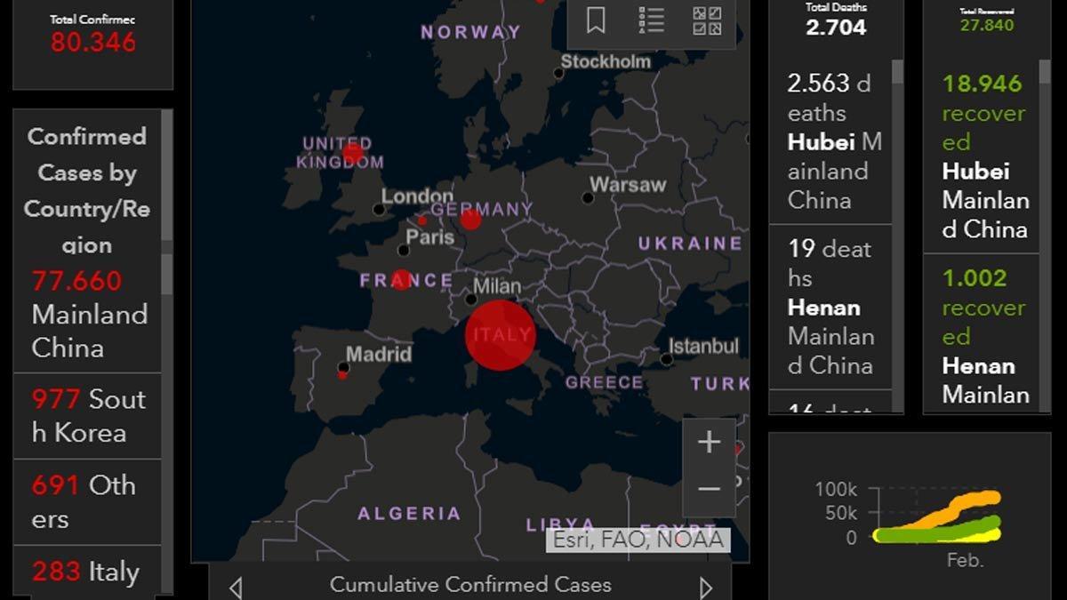 Mapa del coronavirus