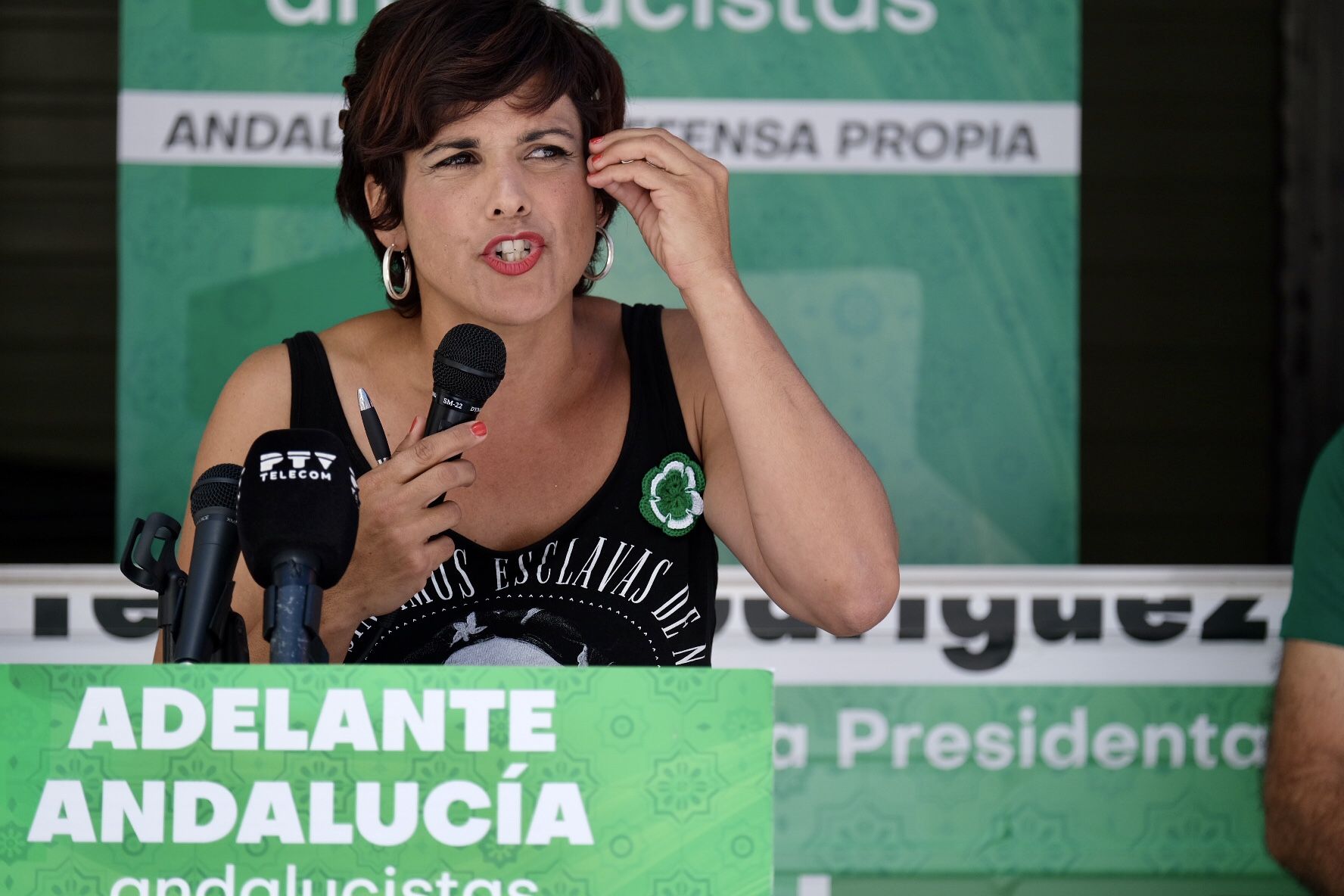 Mitin de la candidata de Adelante Andalucía, Teresa Rodríguez, en Málaga.