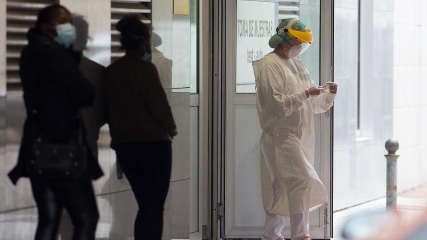 Acceso a un hospital gallego.