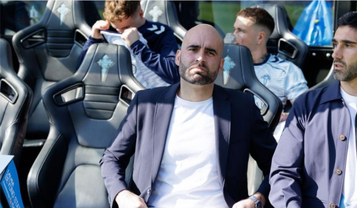 Claudio Giráldez, durante el partido ante el Deportivo Alavés en Balaídos