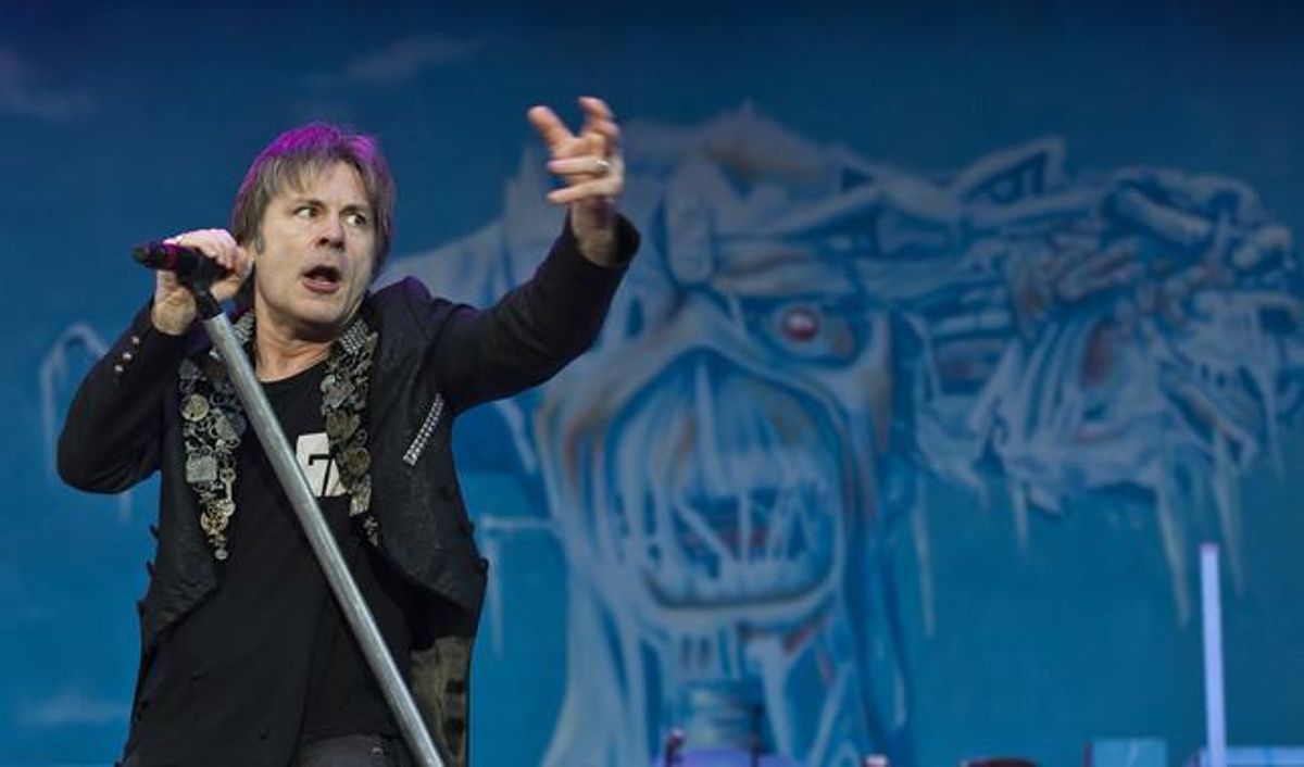 Festival Sonisphere. Concert del grup britànic Iron Mainden. A la imatge, Bruce Dickinson.