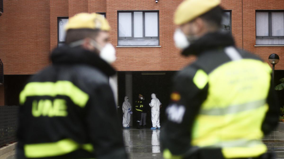 La UME tuvo que acudir el martes a desinfectar la residencia Caser de Santo Ángel.