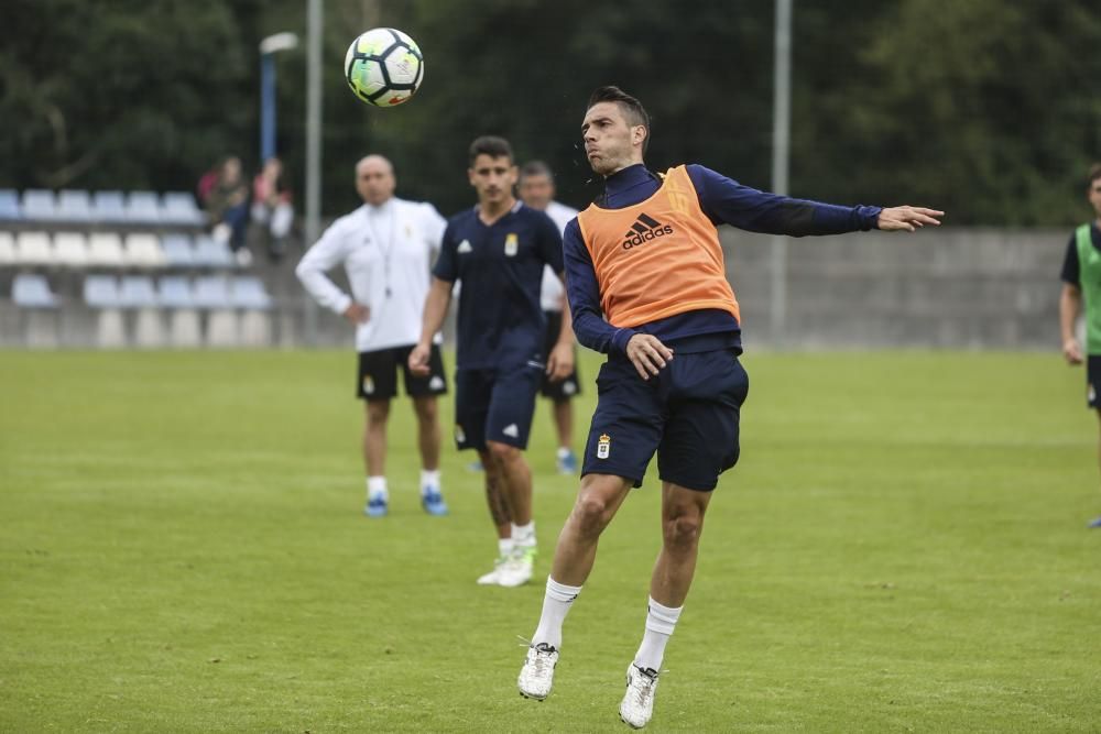 Entrenamiento del Real Oviedo en el Requexón