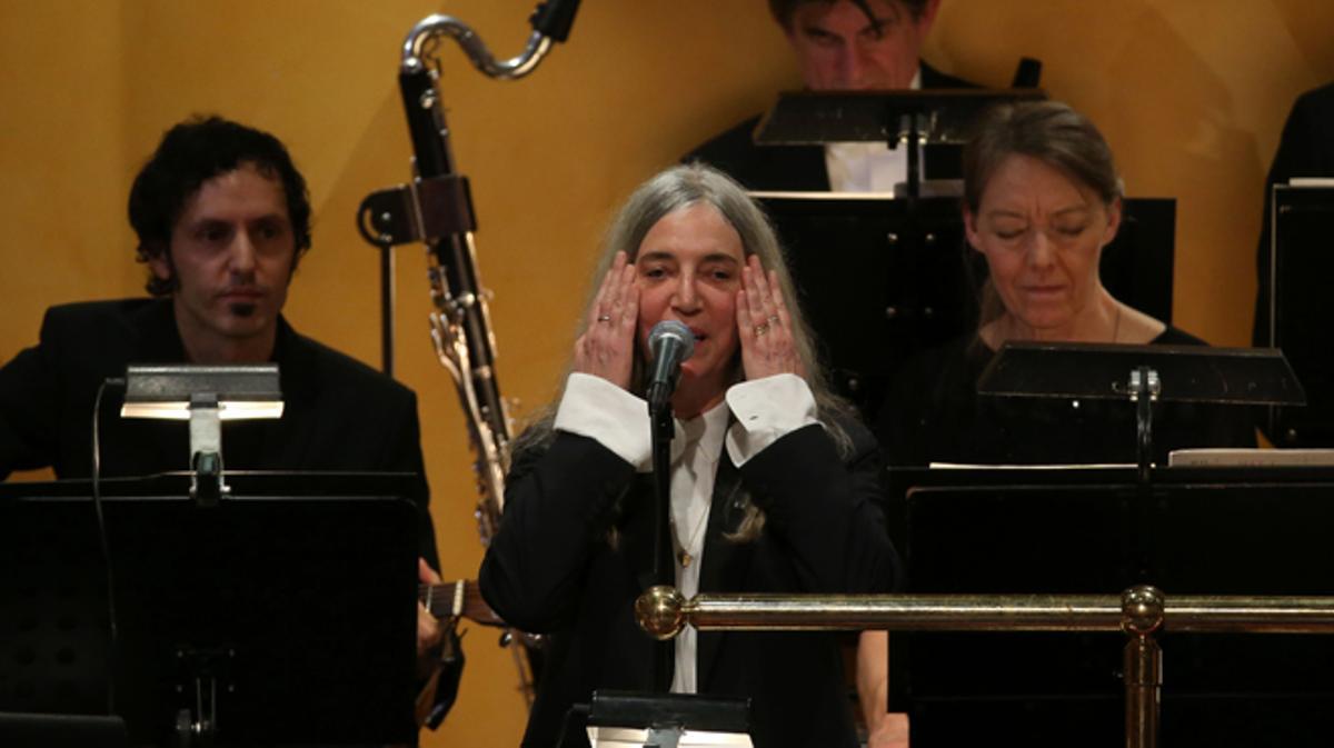 Patti Smith, en la ceremonia de los premios Nobel 2016.