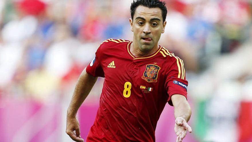 Xavi Hernández, durante la Eurocopa 2012