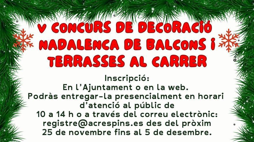L&#039;Alcúdia de Crespins premiará los balcones y terrazas mejor decorados por Navidad