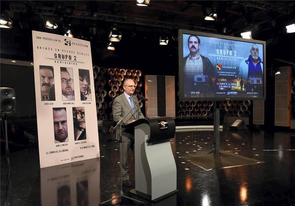 Presentación de la serie "Grupo Homicidios", de Aragón TV