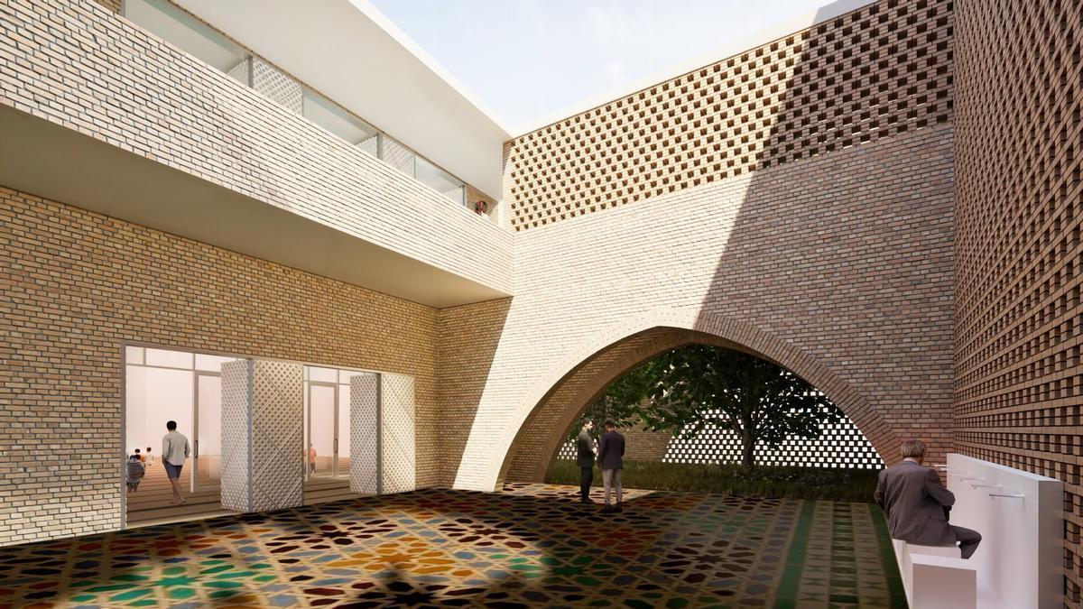 Imagen virtual del centro cultural islámico del Polígono Sur.