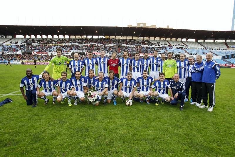 Fotogalería del partido de Aspanoa entre los veteranos del Real Zaragoza y la Real Sociedad