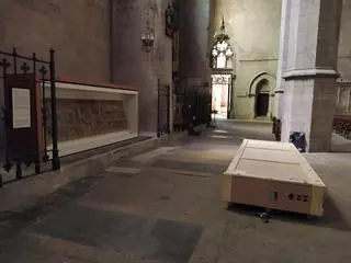 El Frontal Florentí de Manresa viatja a Madrid: una joia gòtica embalada en una caixa de pi