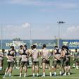 Los jugadores del Villarreal durante un entrenamiento esta semana, en la Ciudad Deportiva José Manuel Llaneza.
