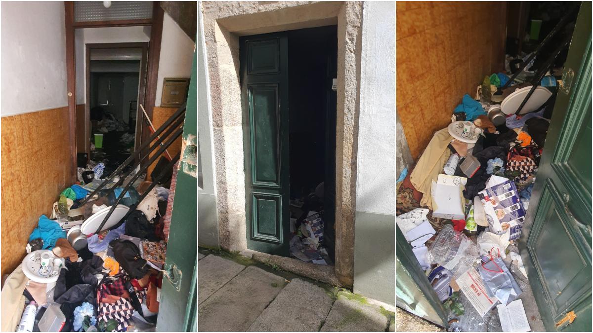 Estado actual de la vivienda ocupada en el Nº 26 de la rúa Entremuros