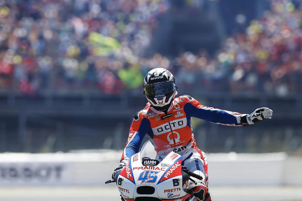 Dovizioso ganó en Moto, GP, Álex Márquez en Moto 2 y Joan Mir en Moto 3.