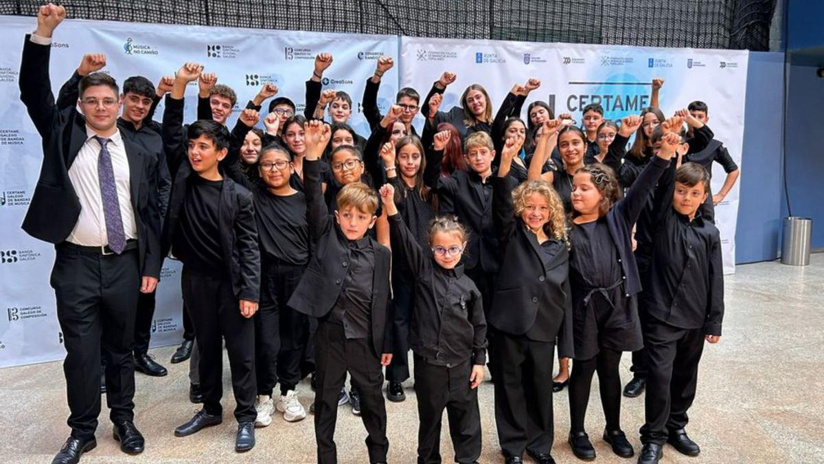 La Chikiband 2.0 de Limia, tras su actuación. | FdV