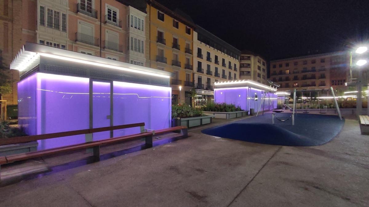 Así ha quedado la nueva luminaria LED en la Plaza Salamero