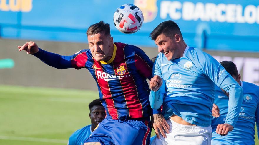 La UD Ibiza pierde ante el Barça B y no puede dedicarle un triunfo a Manu Molina