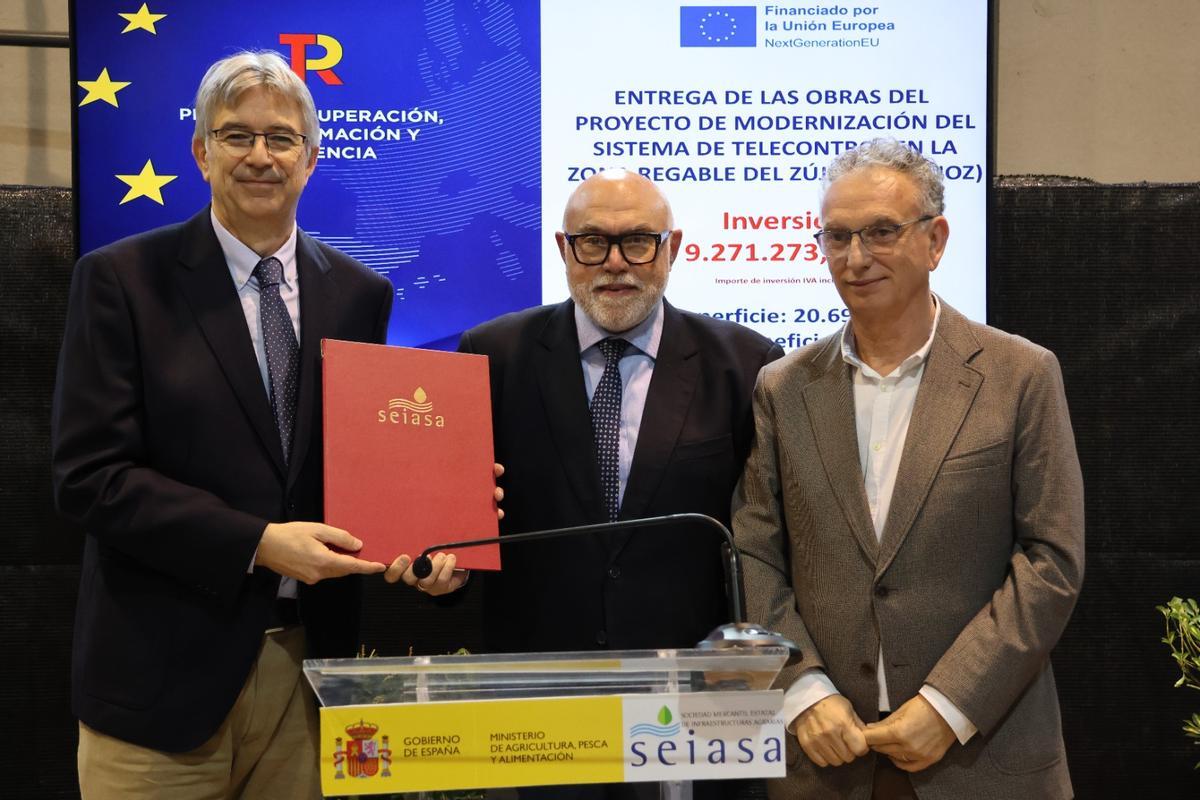 Recepción de la obra por parte de la Comunidad de Regantes del Canal del Zújar, en Don Benito.