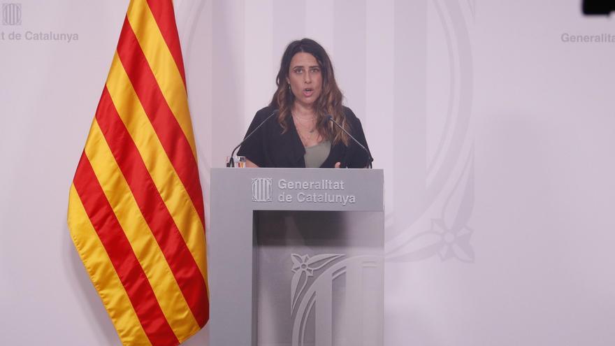 La portaveu del Govern, Patrícia Plaja, a la roda de premsa posterior a la reunió del Consell Executiu