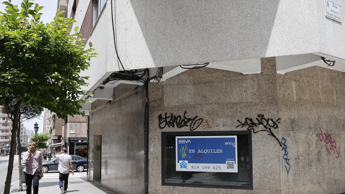 Antigua sucursal bancaria en Vigo.