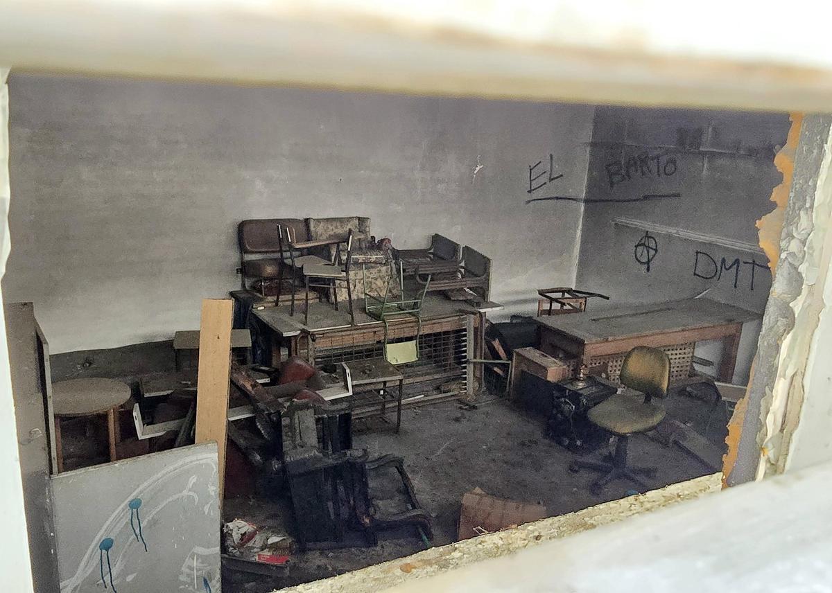 Interior del inmueble, en condiciones extremas de insalubridad.