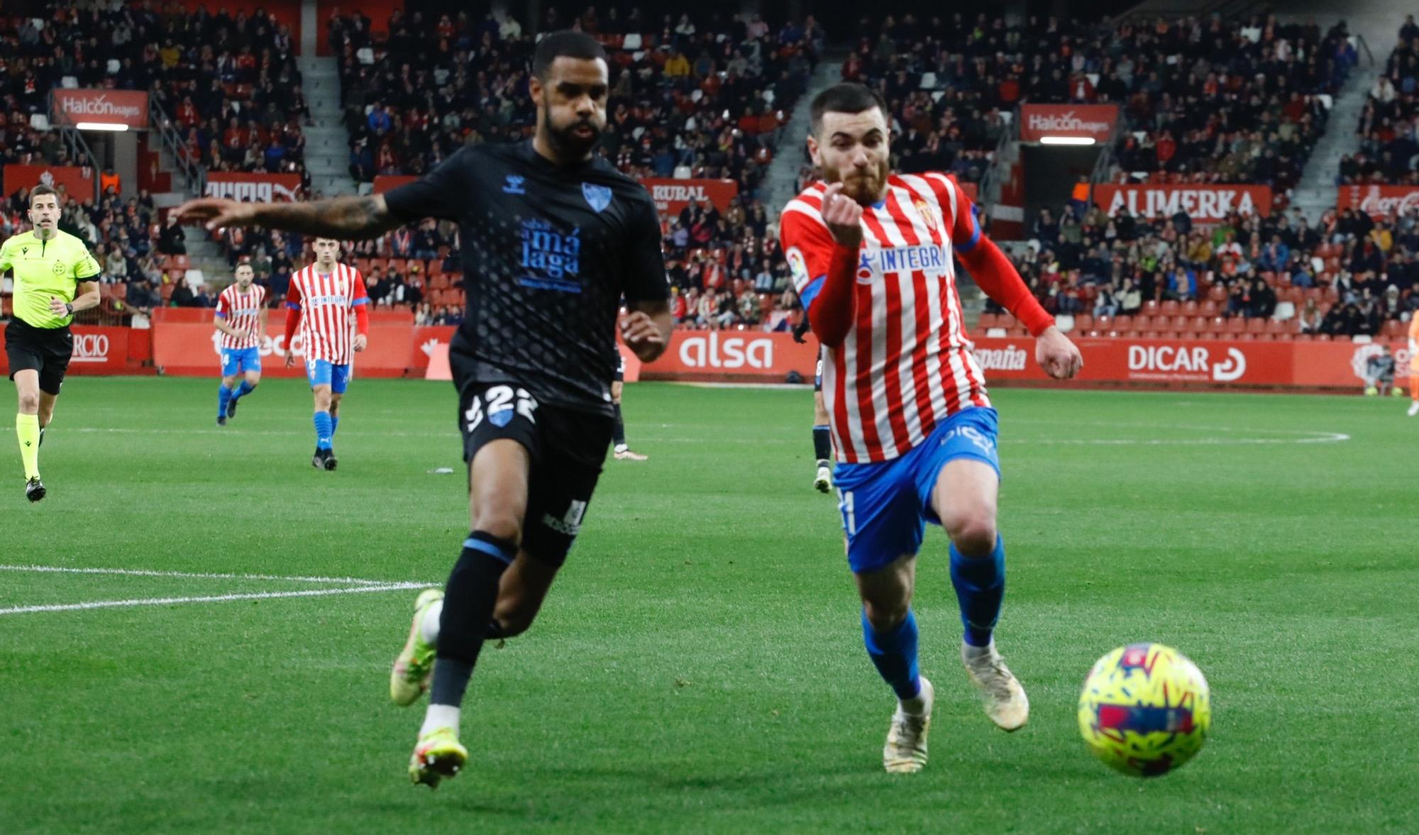 En imágenes: Así fue el Sporting-Málaga disputado en El Molinón