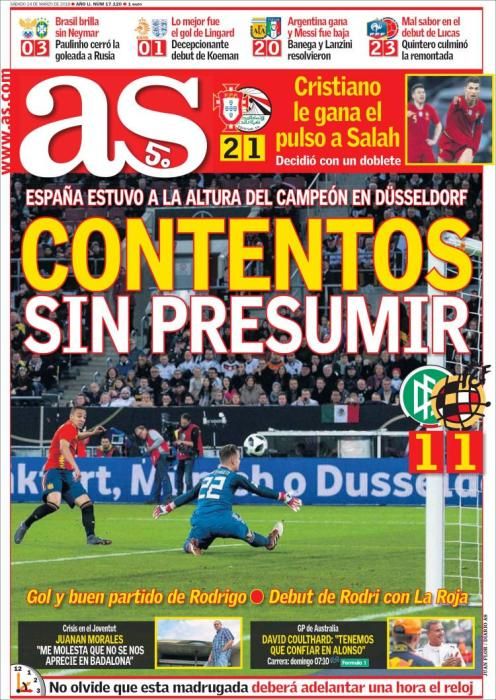 Portadas sábado 24 de marzo de 2018