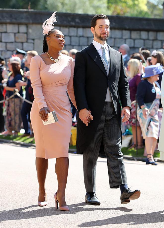 Serena Williams y su marido Alexis Ohanian en la boda del Príncipe Harry y Meghan Markle